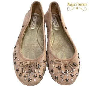 Jimmy Choo Willow Suede Stars Flat⭐️✨🌟